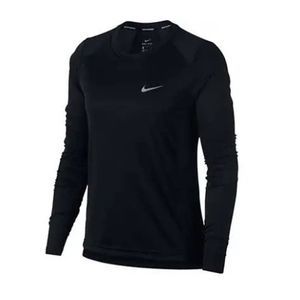 NEW Women's Small NIKE Miler Long Sleeve UV UPF 40 Running Shirt Top 874510-010